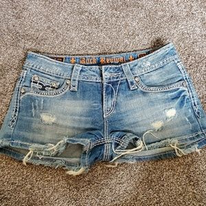 Rock revival jean shorts